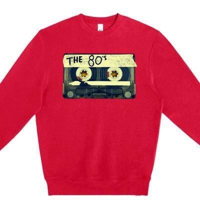 Retro 80S Mix Tape Premium Crewneck Sweatshirt