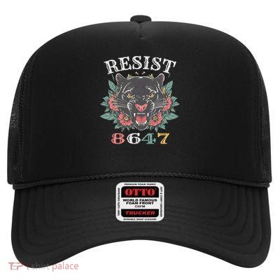 Resist 8647 Motif Floral Resist High Crown Mesh Back Trucker Hat