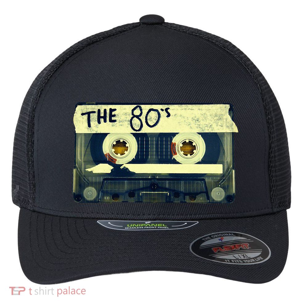 Retro 80S Mix Tape Flexfit Unipanel Trucker Cap