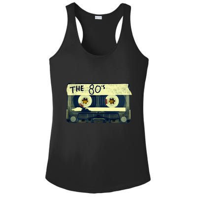 Retro 80S Mix Tape Ladies PosiCharge Competitor Racerback Tank