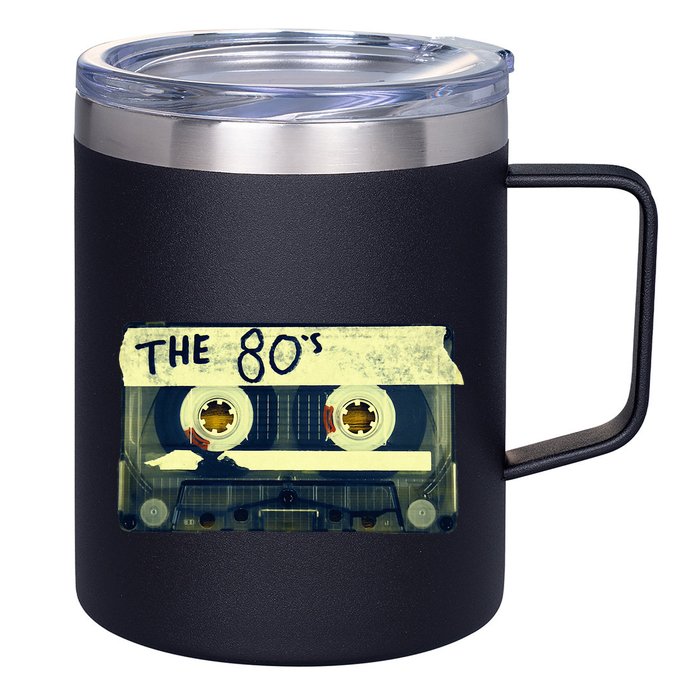 Retro 80S Mix Tape 12oz Stainless Steel Coffee Mug