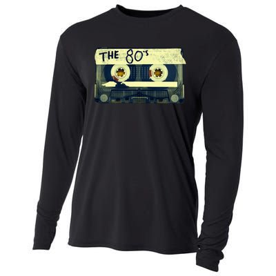 Retro 80S Mix Tape Cooling Performance Long Sleeve Crew