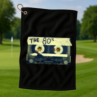 Retro 80S Mix Tape Golf Towel