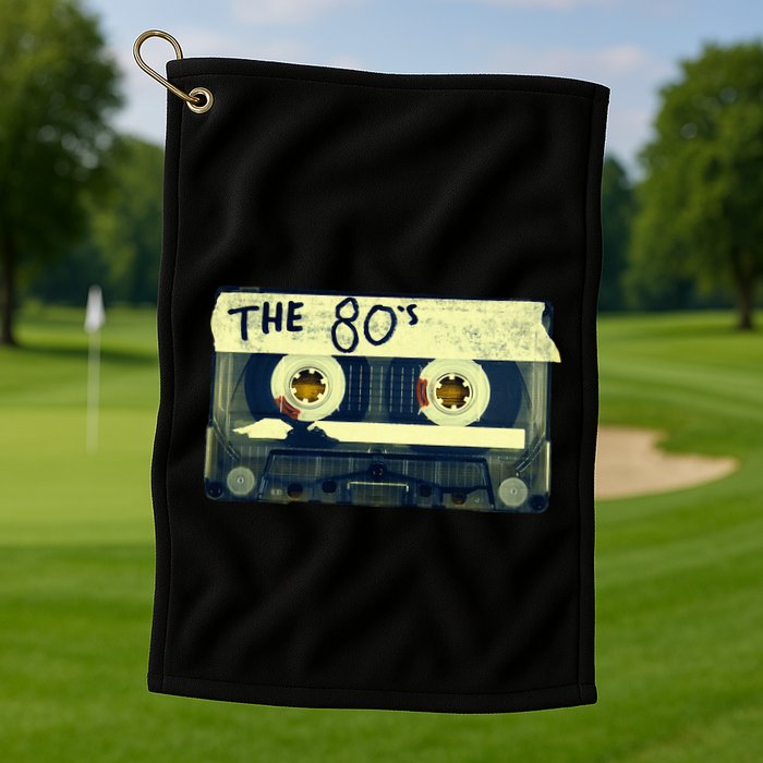 Retro 80S Mix Tape Golf Towel