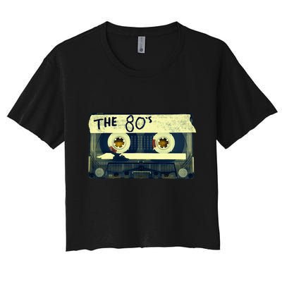 Retro 80S Mix Tape Crop Top