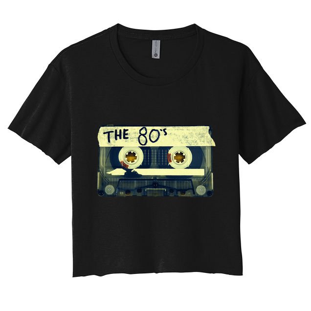 Retro 80S Mix Tape Crop Top