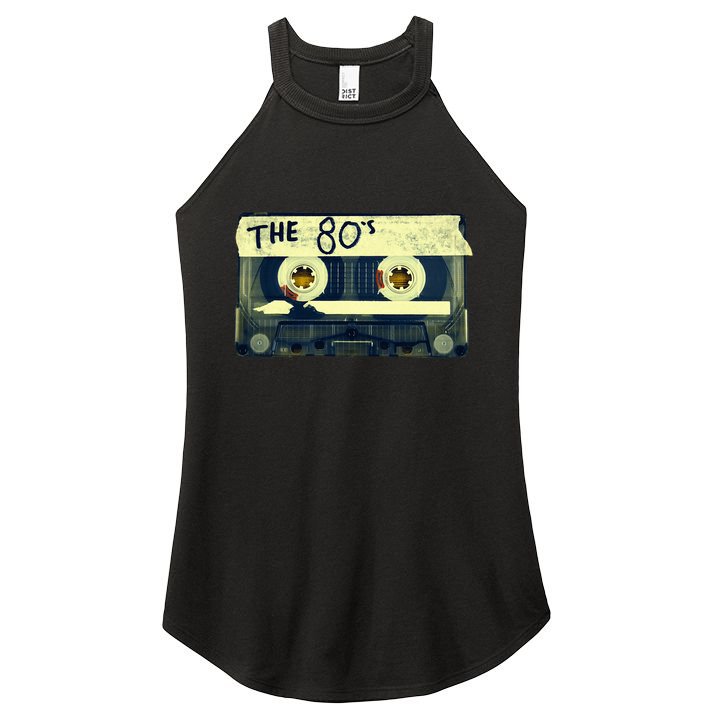 Retro 80S Mix Tape Women's Perfect Tri Rocker Tank