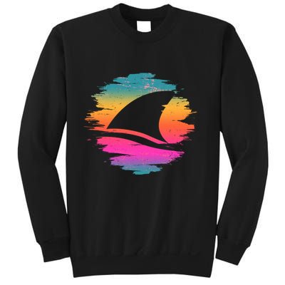Retro 80's Neon Shark Fin Sweatshirt