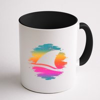 Retro 80's Neon Shark Fin Mug