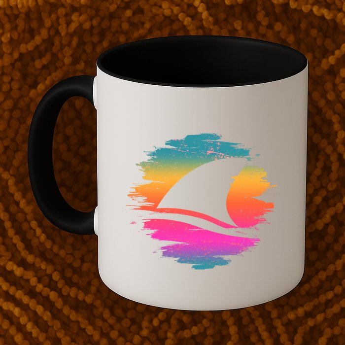 Retro 80's Neon Shark Fin Mug