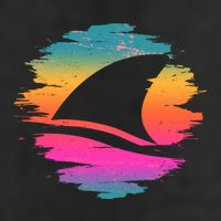 Retro 80's Neon Shark Fin 25L Jumbo Tote