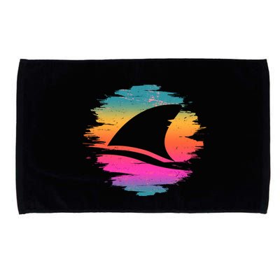 Retro 80's Neon Shark Fin Microfiber Hand Towel