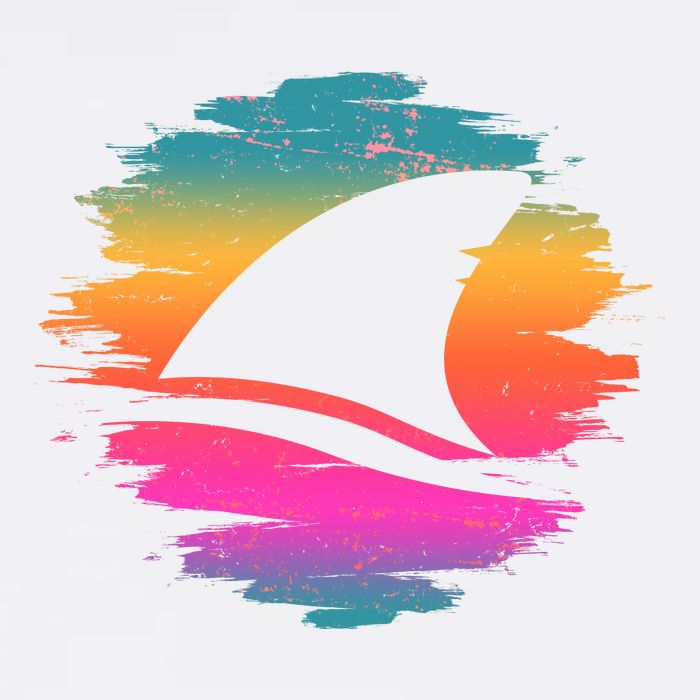 Retro 80's Neon Shark Fin Garment-Dyed Sweatshirt