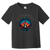 Retro 80s Rock and Roll Vintage Guitar Lover Toddler T-Shirt