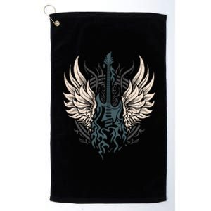 Retro 80s Rock Music Guitar Rock And Roll Meaningful Gift Platinum Collection Golf Towel