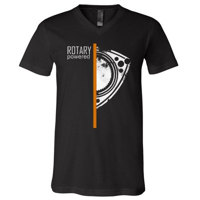 Rx 8 Rx 7 Orange Stripe V-Neck T-Shirt