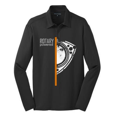 Rx 8 Rx 7 Orange Stripe Silk Touch Performance Long Sleeve Polo