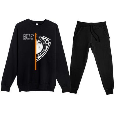 Rx 8 Rx 7 Orange Stripe Premium Crewneck Sweatsuit Set