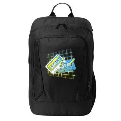 Retro 80's Rewind Cassette Tapes Broken Pencil City Backpack