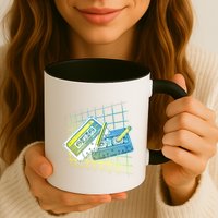 Retro 80's Rewind Cassette Tapes Broken Pencil Mug
