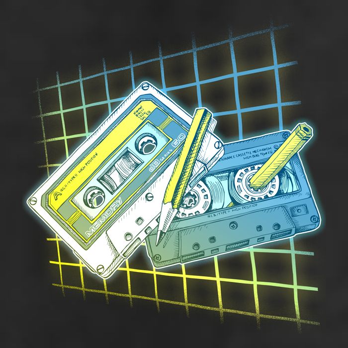 Retro 80's Rewind Cassette Tapes Broken Pencil Tumbler