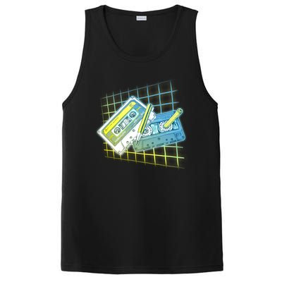 Retro 80's Rewind Cassette Tapes Broken Pencil PosiCharge Competitor Tank