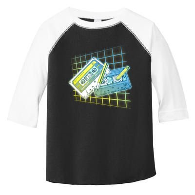 Retro 80's Rewind Cassette Tapes Broken Pencil Toddler Fine Jersey T-Shirt