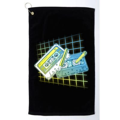 Retro 80's Rewind Cassette Tapes Broken Pencil Golf Towel