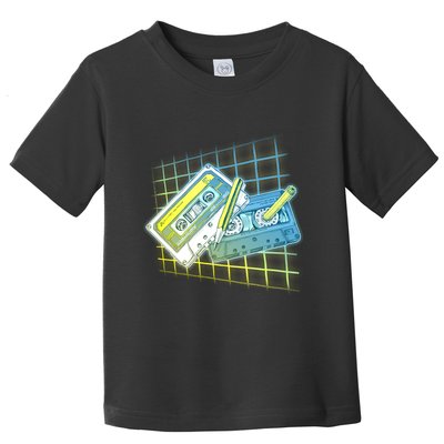 Retro 80's Rewind Cassette Tapes Broken Pencil Toddler T-Shirt