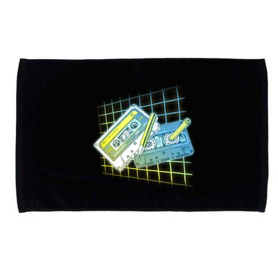 Retro 80's Rewind Cassette Tapes Broken Pencil Microfiber Hand Towel