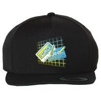 Retro 80's Rewind Cassette Tapes Broken Pencil Wool Snapback Cap