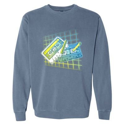 Retro 80's Rewind Cassette Tapes Broken Pencil Garment-Dyed Sweatshirt