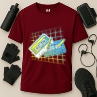 Retro 80's Rewind Cassette Tapes Broken Pencil Performance Shirt