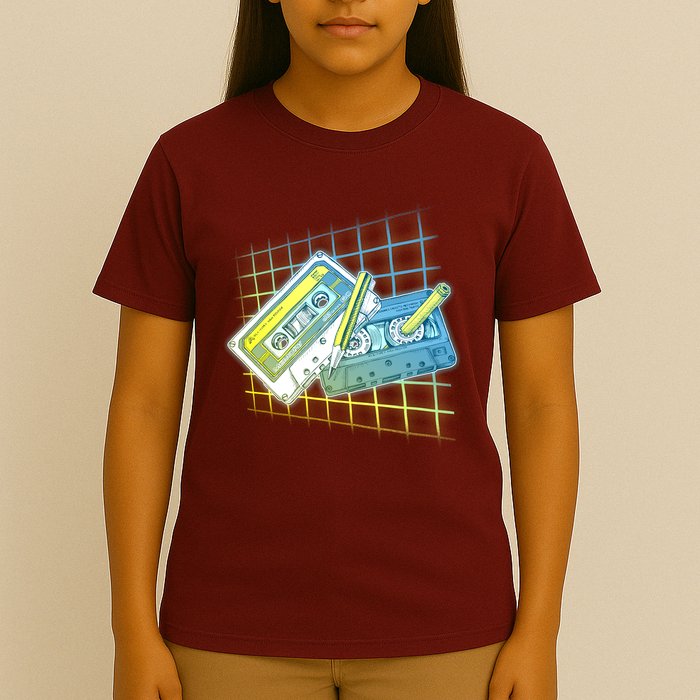 Retro 80's Rewind Cassette Tapes Broken Pencil T-Shirt