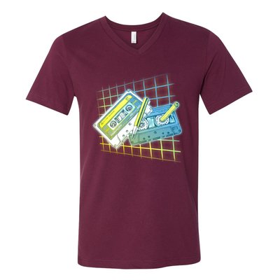 Retro 80's Rewind Cassette Tapes Broken Pencil V-Neck T-Shirt