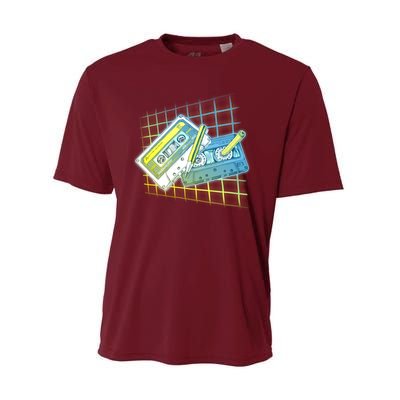 Retro 80's Rewind Cassette Tapes Broken Pencil Performance Sprint T-Shirt