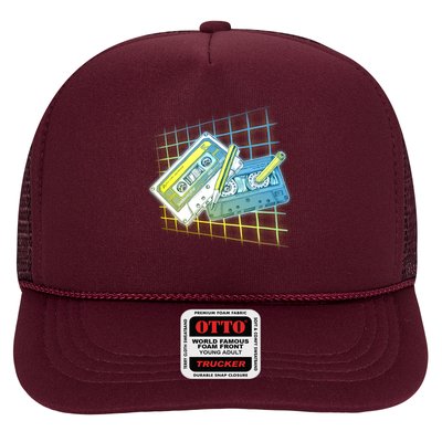 Retro 80's Rewind Cassette Tapes Broken Pencil Trucker Hat