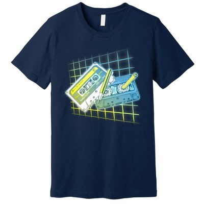 Retro 80's Rewind Cassette Tapes Broken Pencil Premium T-Shirt