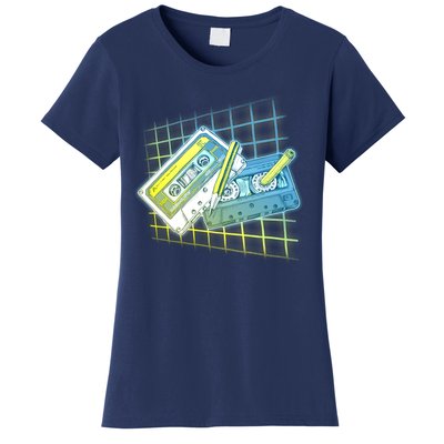 Retro 80's Rewind Cassette Tapes Broken Pencil Women's T-Shirt