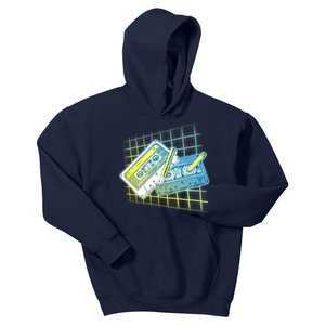 Retro 80's Rewind Cassette Tapes Broken Pencil Kids Hoodie