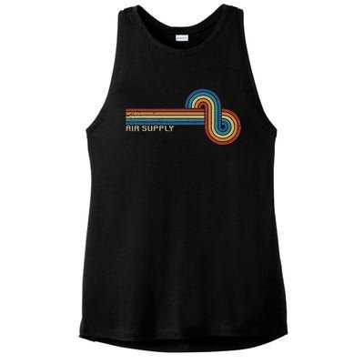 Retro 80s Sunset Air Supply Music Lover Design Ladies PosiCharge Tri-Blend Wicking Tank