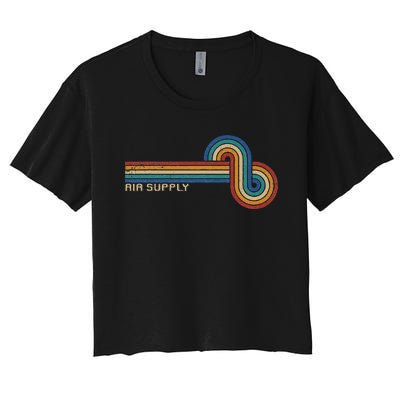 Retro 80s Sunset Air Supply Music Lover Design Women's Crop Top Tee