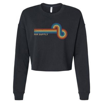 Retro 80s Sunset Air Supply Music Lover Design Cropped Pullover Crew