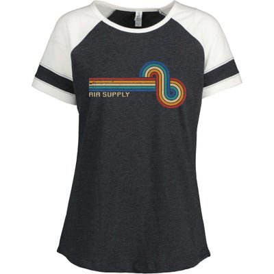 Retro 80s Sunset Air Supply Music Lover Design Enza Ladies Jersey Colorblock Tee