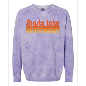 Retro 80s Style Shasta Lake Ca Colorblast Crewneck Sweatshirt