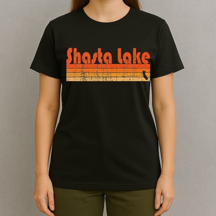 Retro 80s Style Shasta Lake Ca T-Shirt