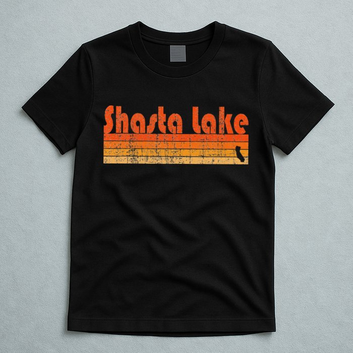 Retro 80s Style Shasta Lake Ca T-Shirt
