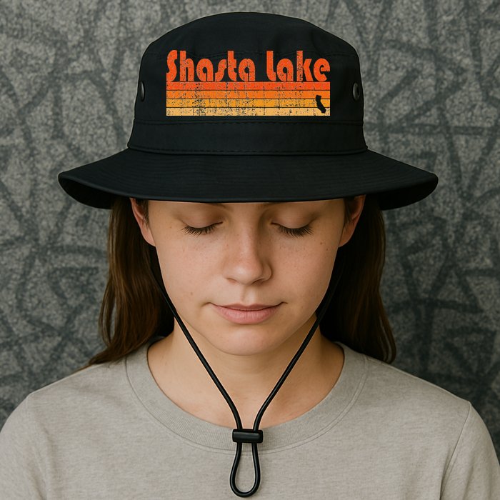 Retro 80s Style Shasta Lake Ca Bucket Hat