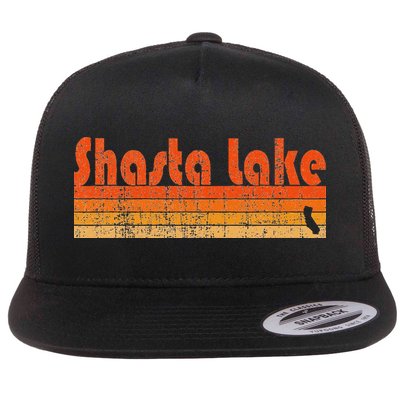 Retro 80s Style Shasta Lake Ca Flat Bill Trucker Hat