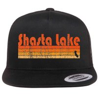 Retro 80s Style Shasta Lake Ca Flat Bill Trucker Hat